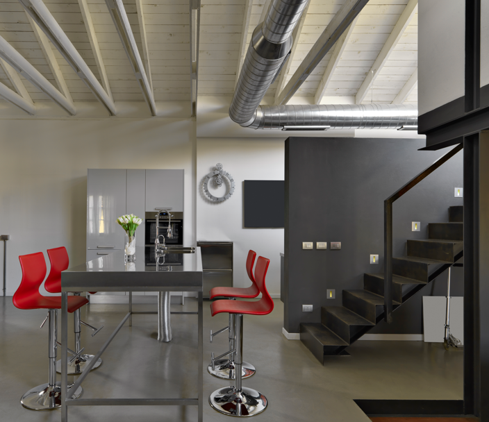 Endüstriyel Tarzda Modern Yemek Odası